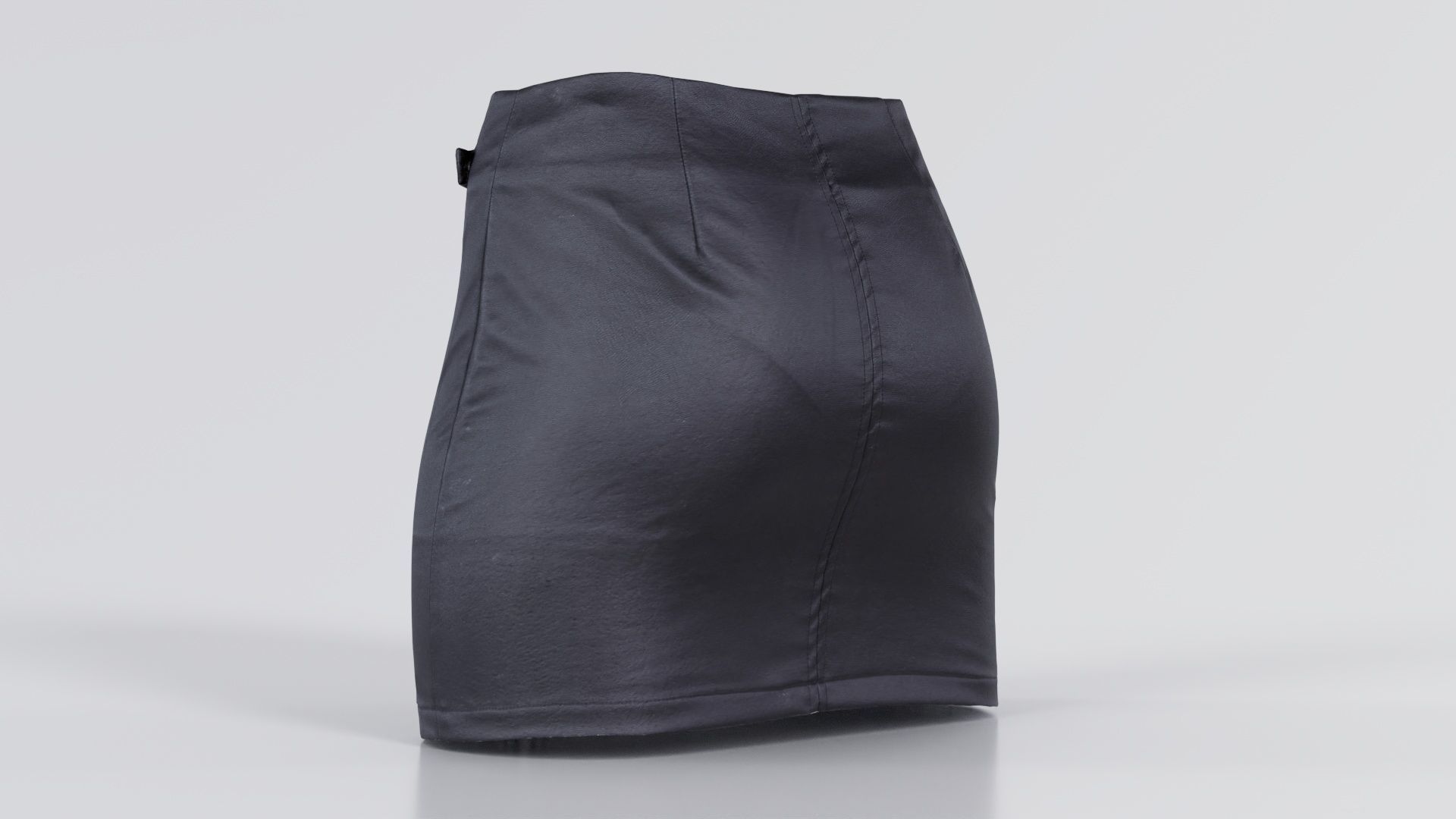 Buckled Zippers Skirt Low-poly 3D model_8