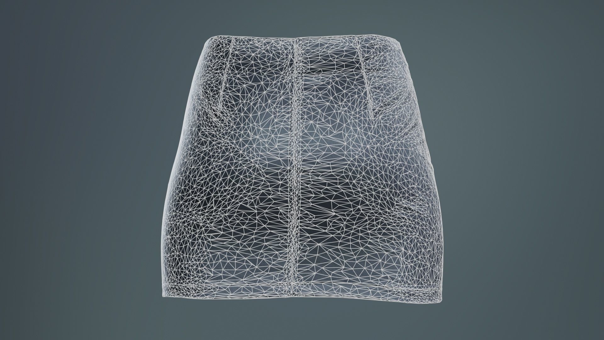 Buckled Zippers Skirt Low-poly 3D model_10