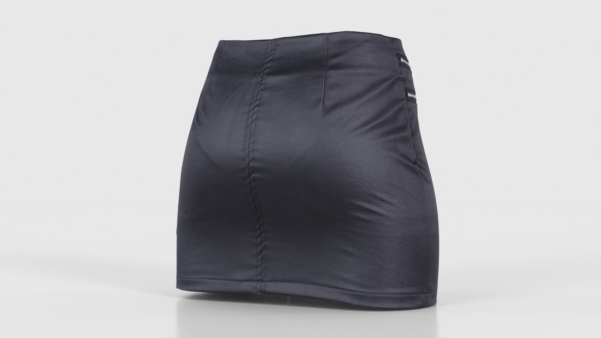 Buckled Zippers Skirt Low-poly 3D model_20