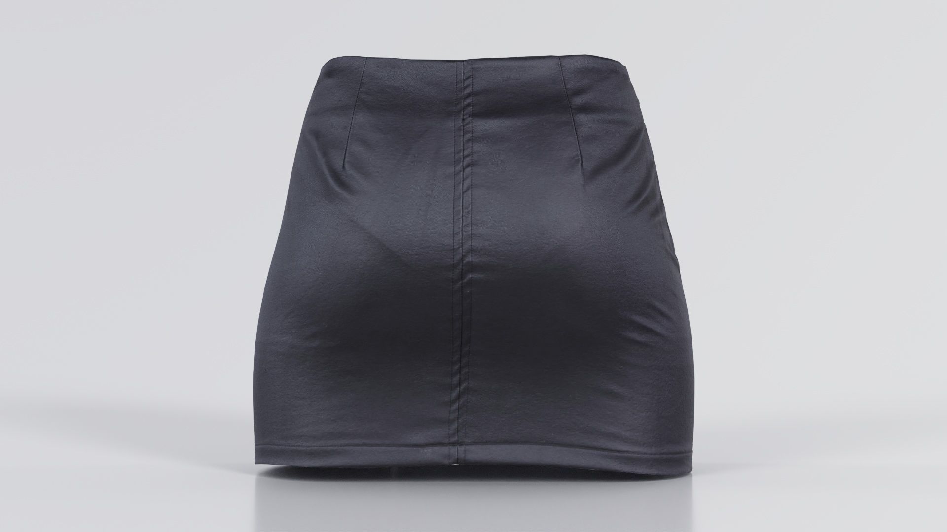 Buckled Zippers Skirt Low-poly 3D model_3