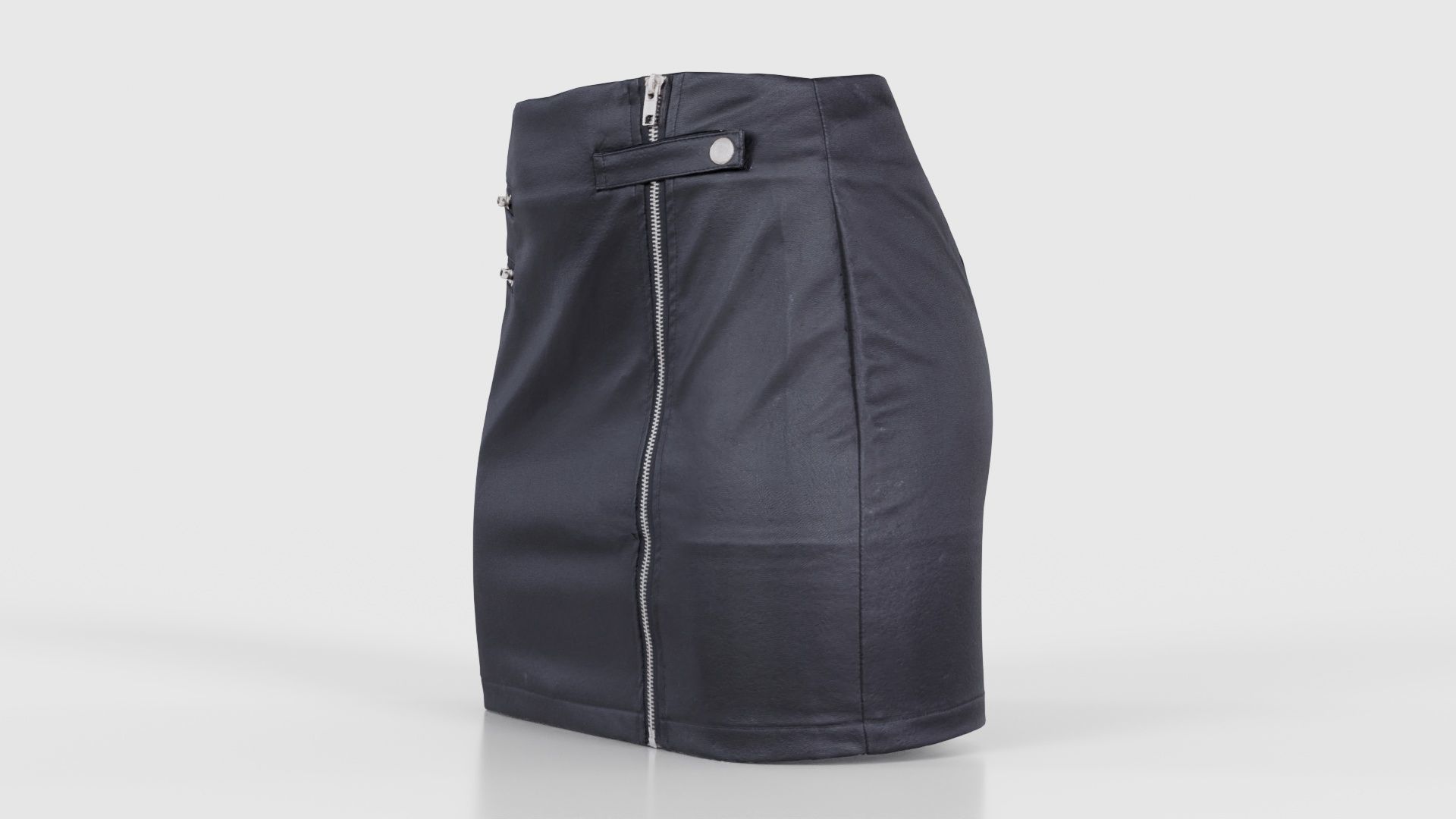 Buckled Zippers Skirt Low-poly 3D model_25
