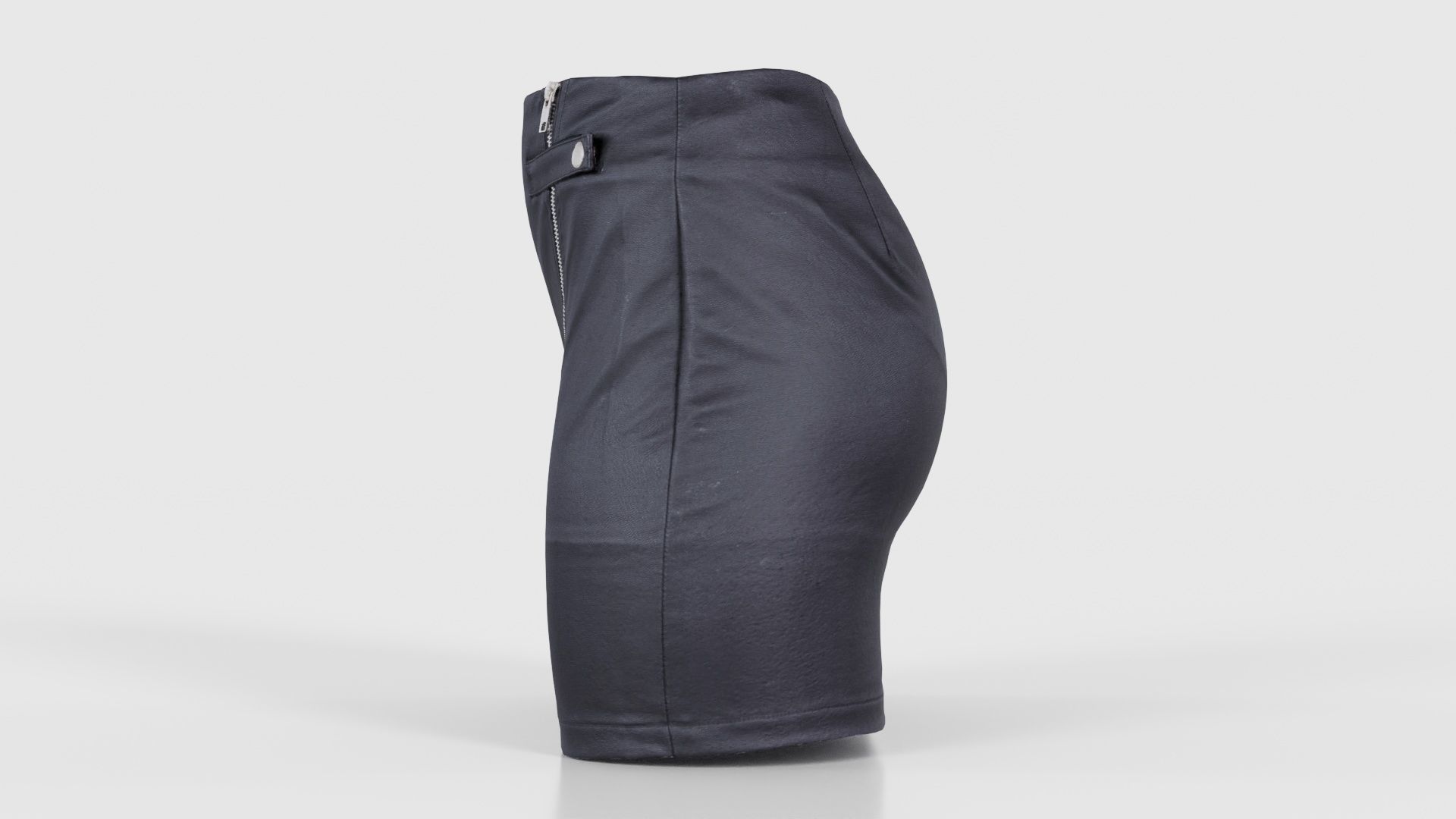 Buckled Zippers Skirt Low-poly 3D model_24