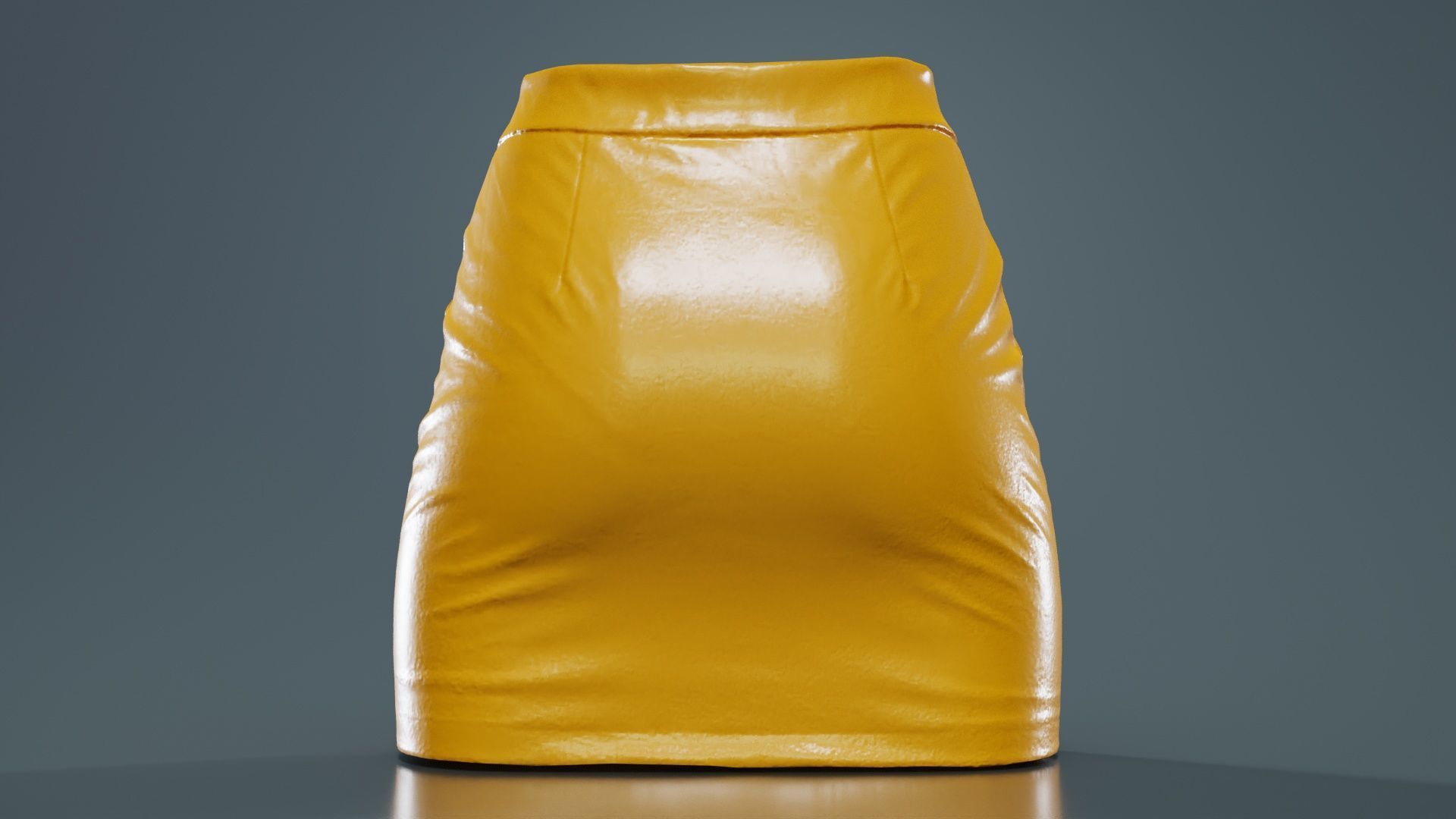Buckles Leather Skirt Low-poly 3D model_13