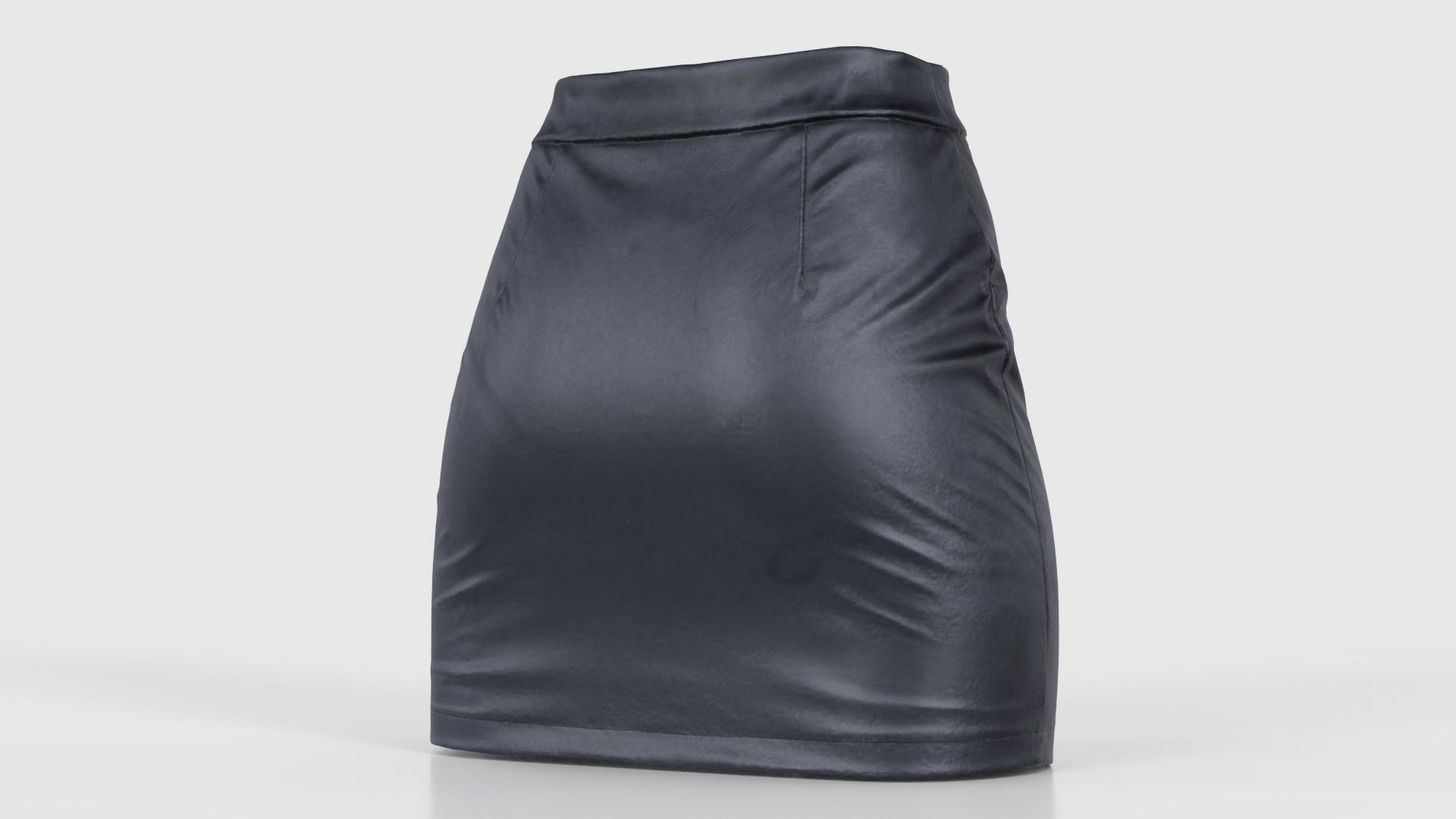 Buckles Leather Skirt Low-poly 3D model_20