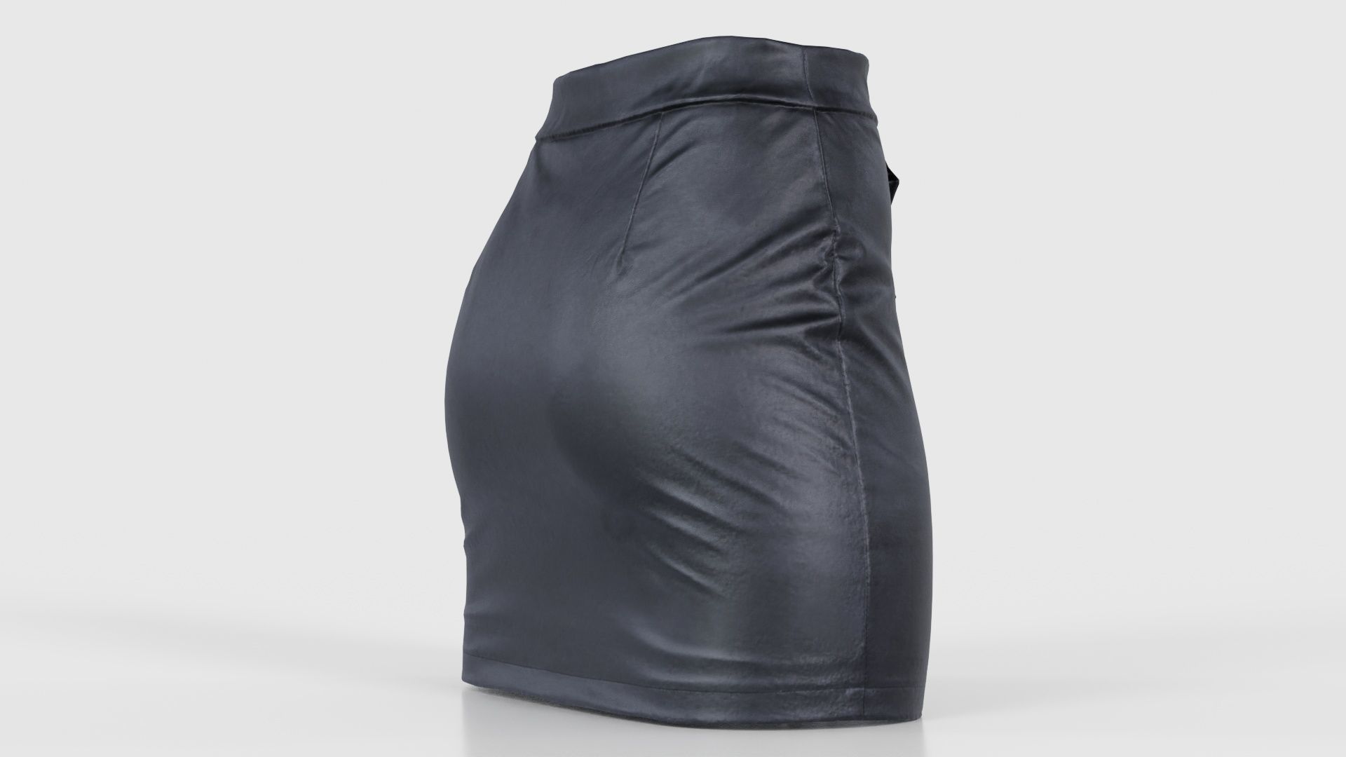 Buckles Leather Skirt Low-poly 3D model_19