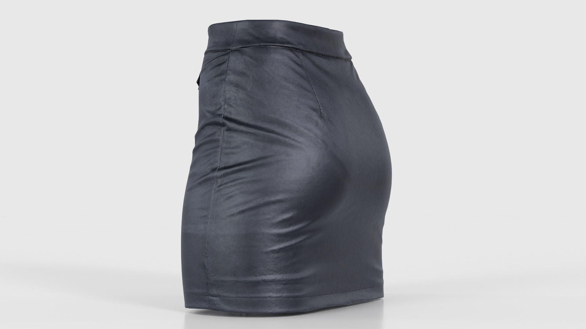 Buckles Leather Skirt Low-poly 3D model_23