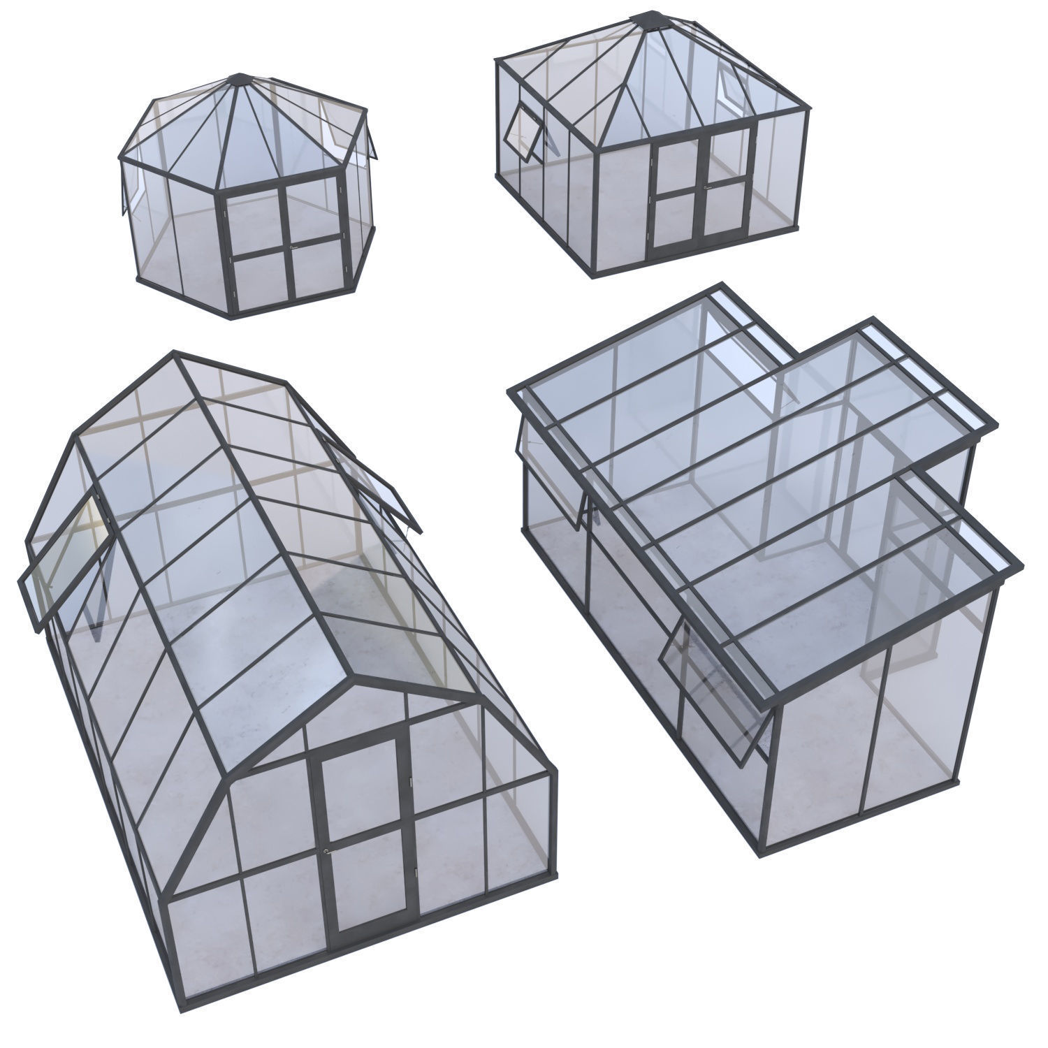 Winter Garden Set01 3D model_5