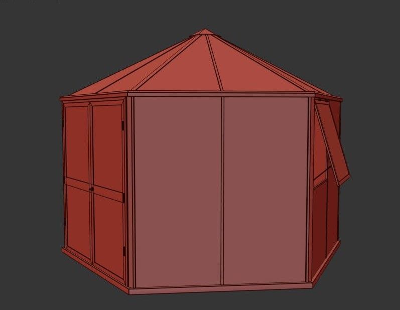 Winter Garden Set01 3D model_9