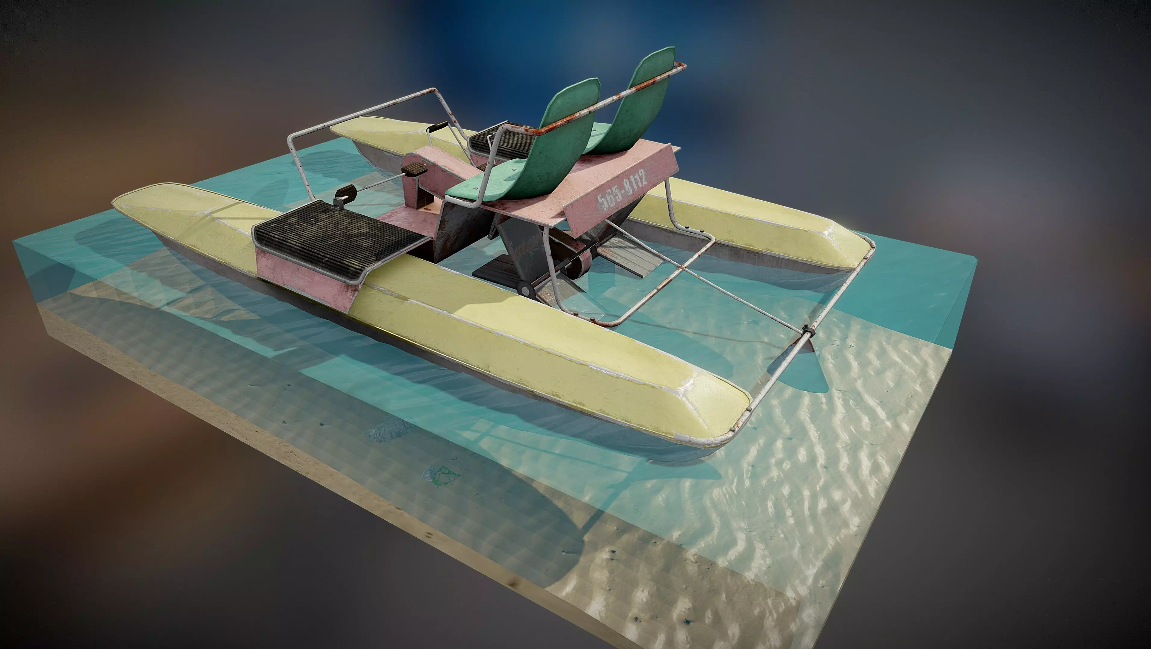 Soviet hydrocycle 3D model_0