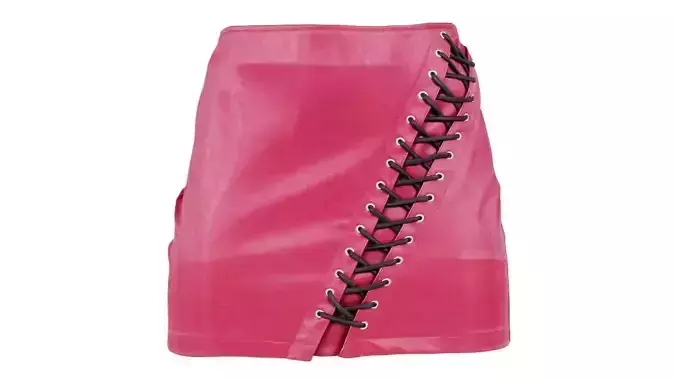 Diagonal Laced Skirt Low-poly 3D model