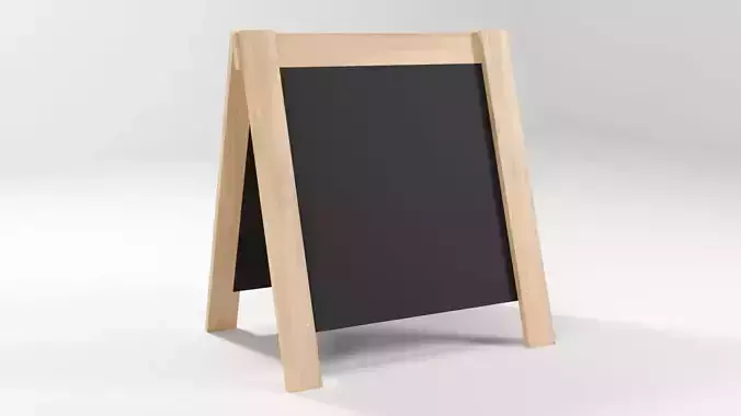 Street wooden billboard 3D Model