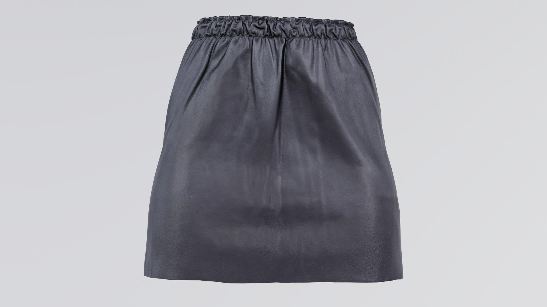 Elastic Leather Skirt Low-poly 3D model_6