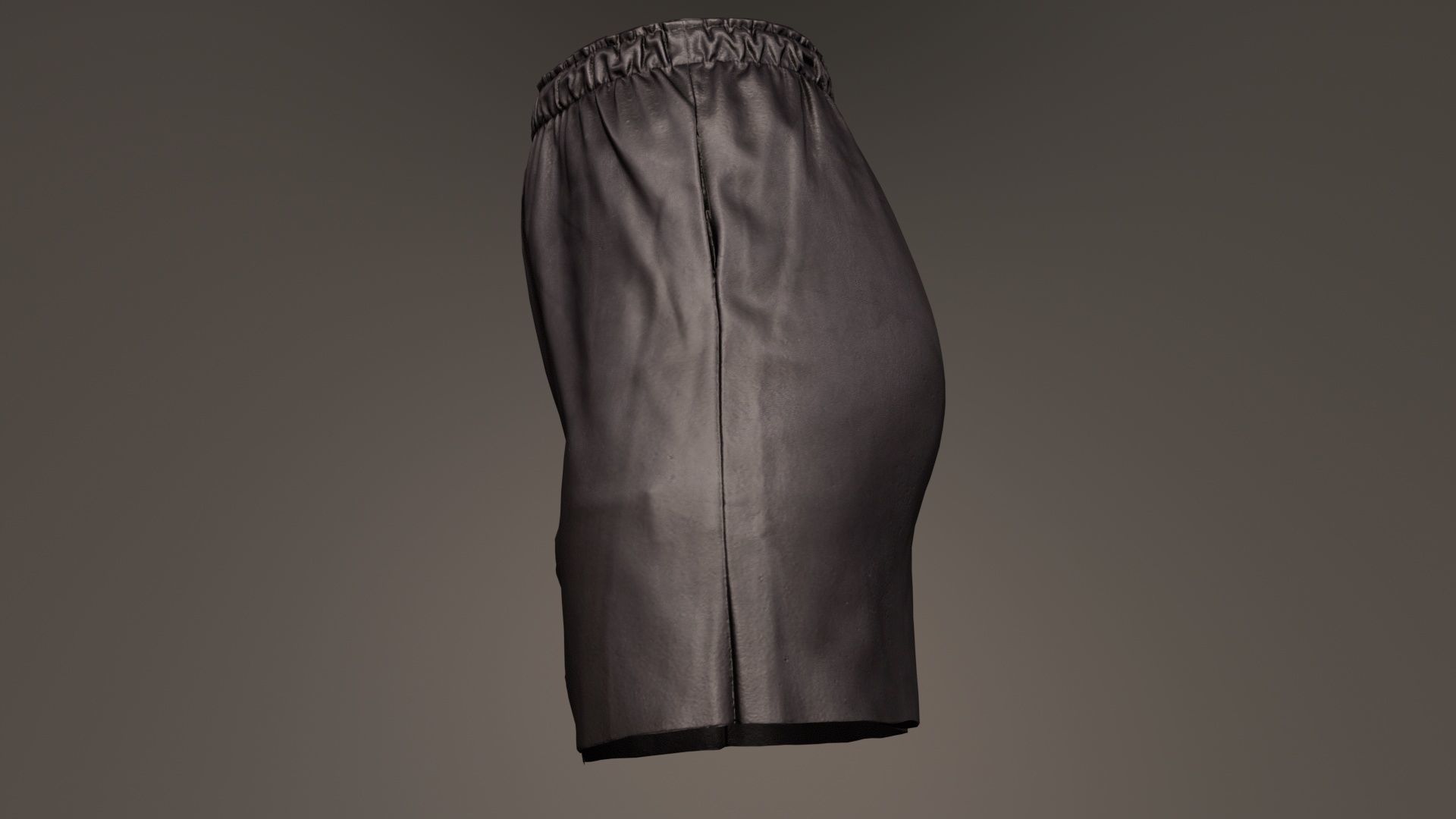 Elastic Leather Skirt Low-poly 3D model_2