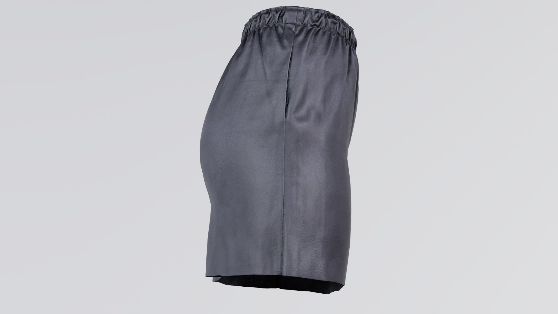 Elastic Leather Skirt Low-poly 3D model_4