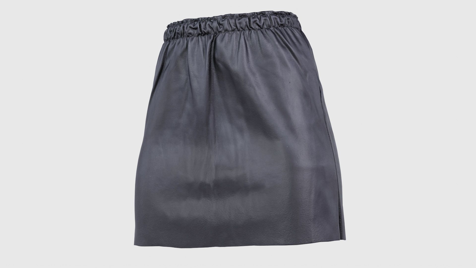 Elastic Leather Skirt Low-poly 3D model_26