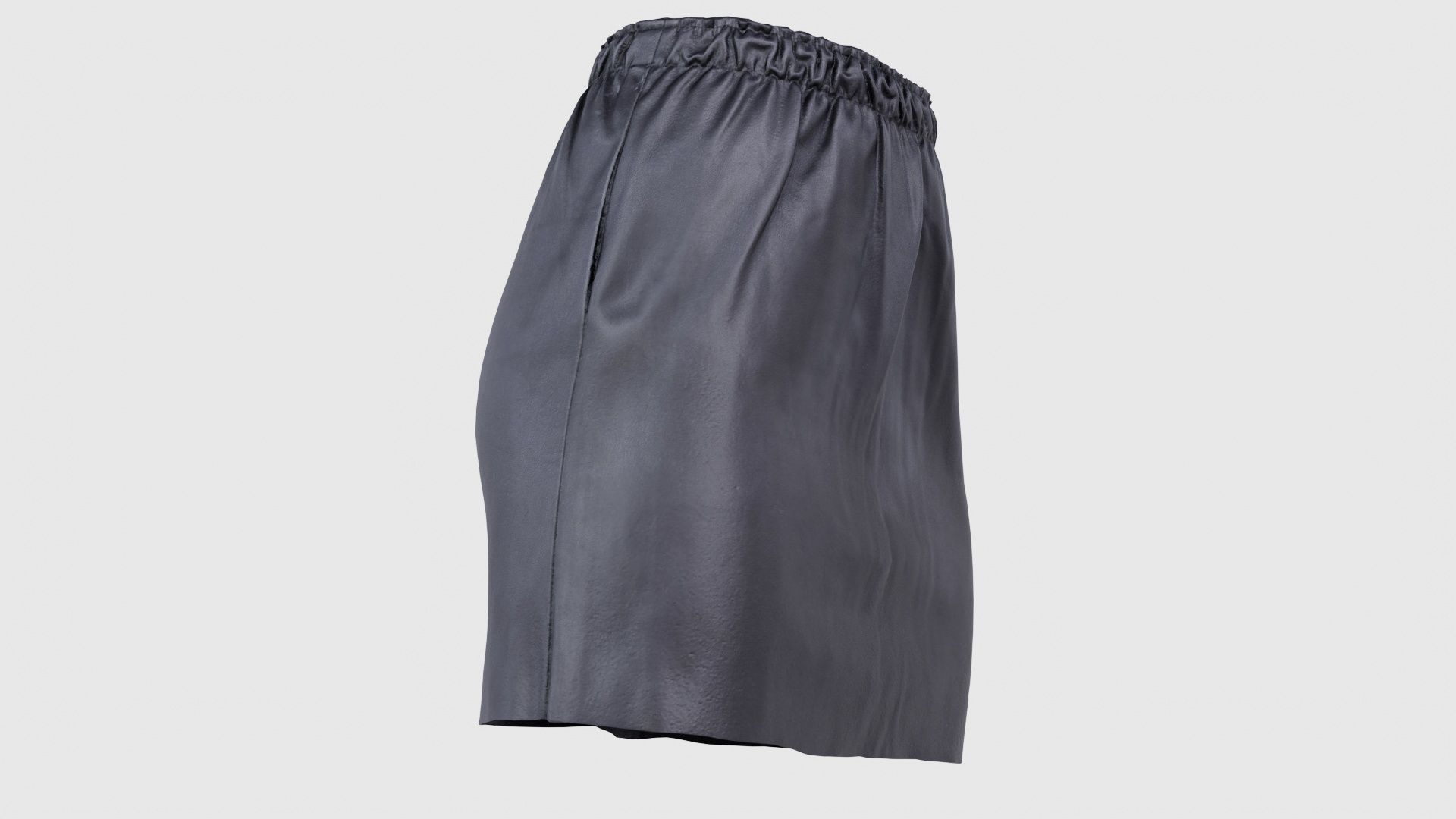 Elastic Leather Skirt Low-poly 3D model_17