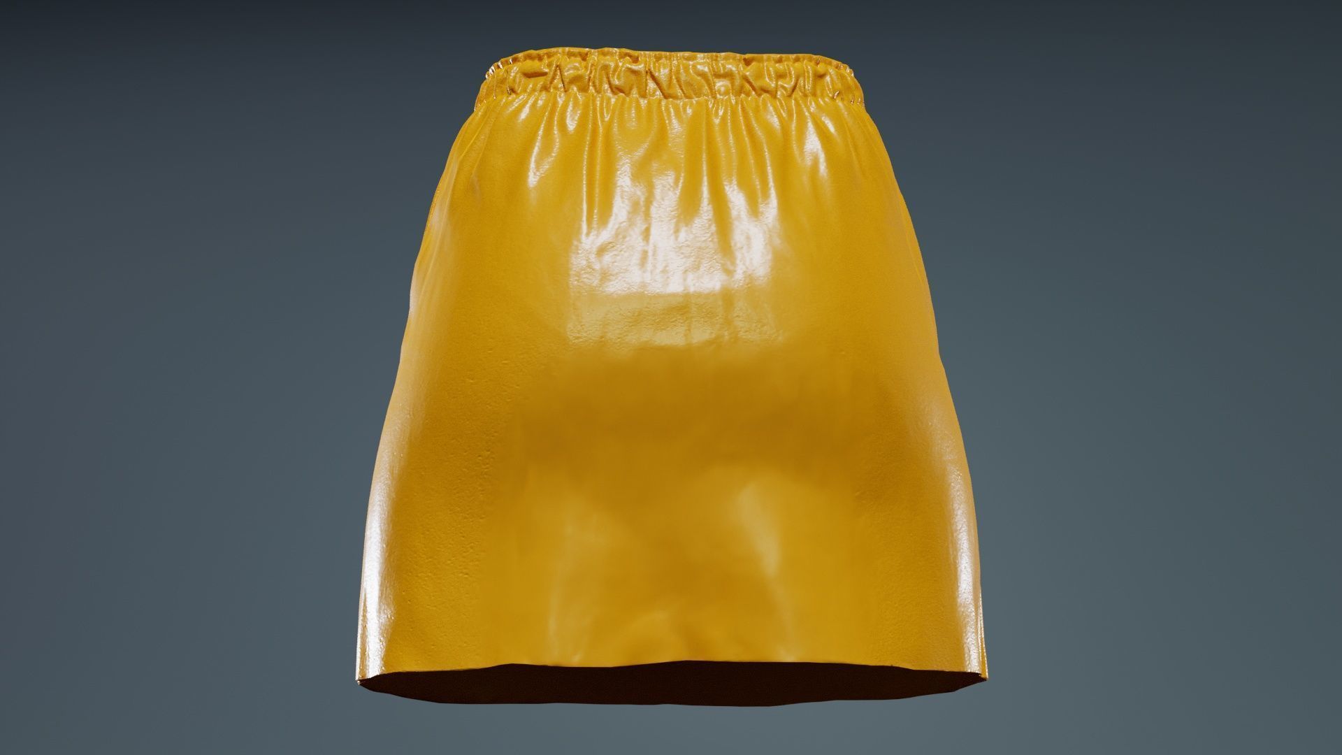Elastic Leather Skirt Low-poly 3D model_13