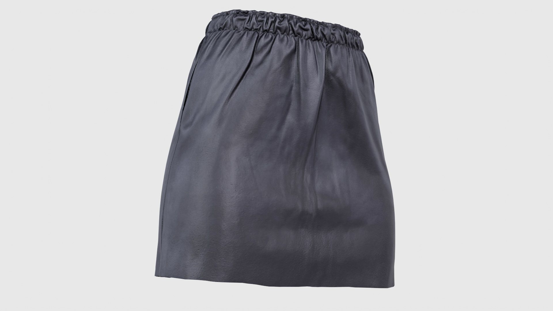 Elastic Leather Skirt Low-poly 3D model_16