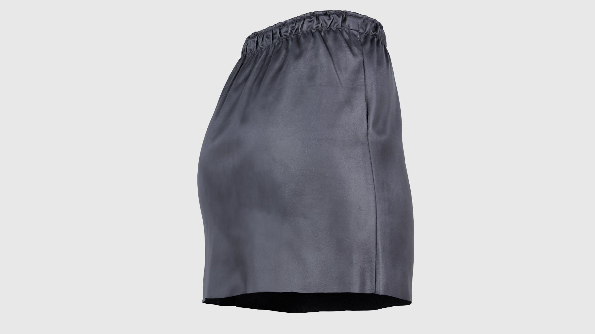 Elastic Leather Skirt Low-poly 3D model_19