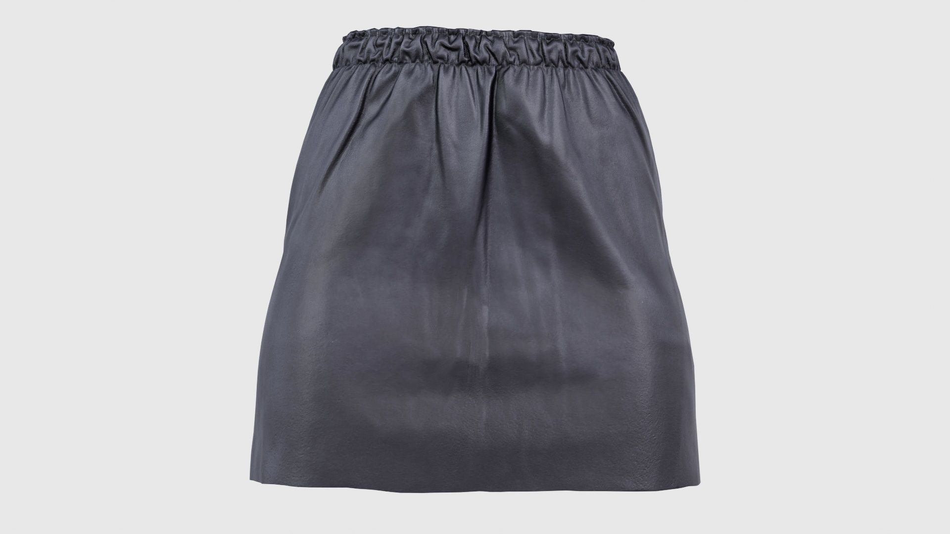 Elastic Leather Skirt Low-poly 3D model_15