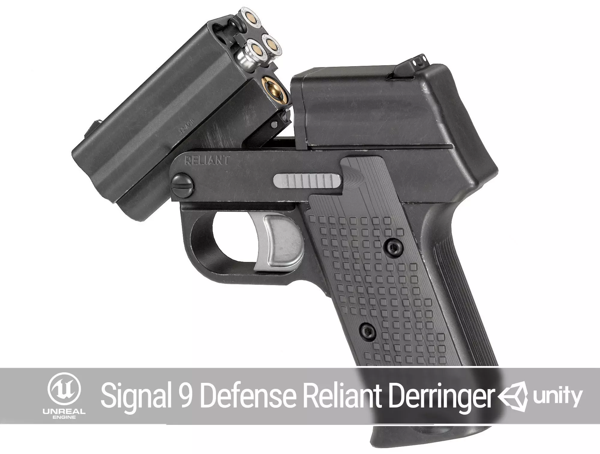 PBR Signal 9 Defense Reliant Derringer Low-poly 3D model_0