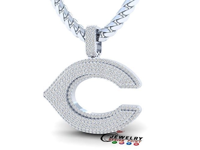 Custom Cincinnati Diamond Pendant - Base Ball Team 3D print model
