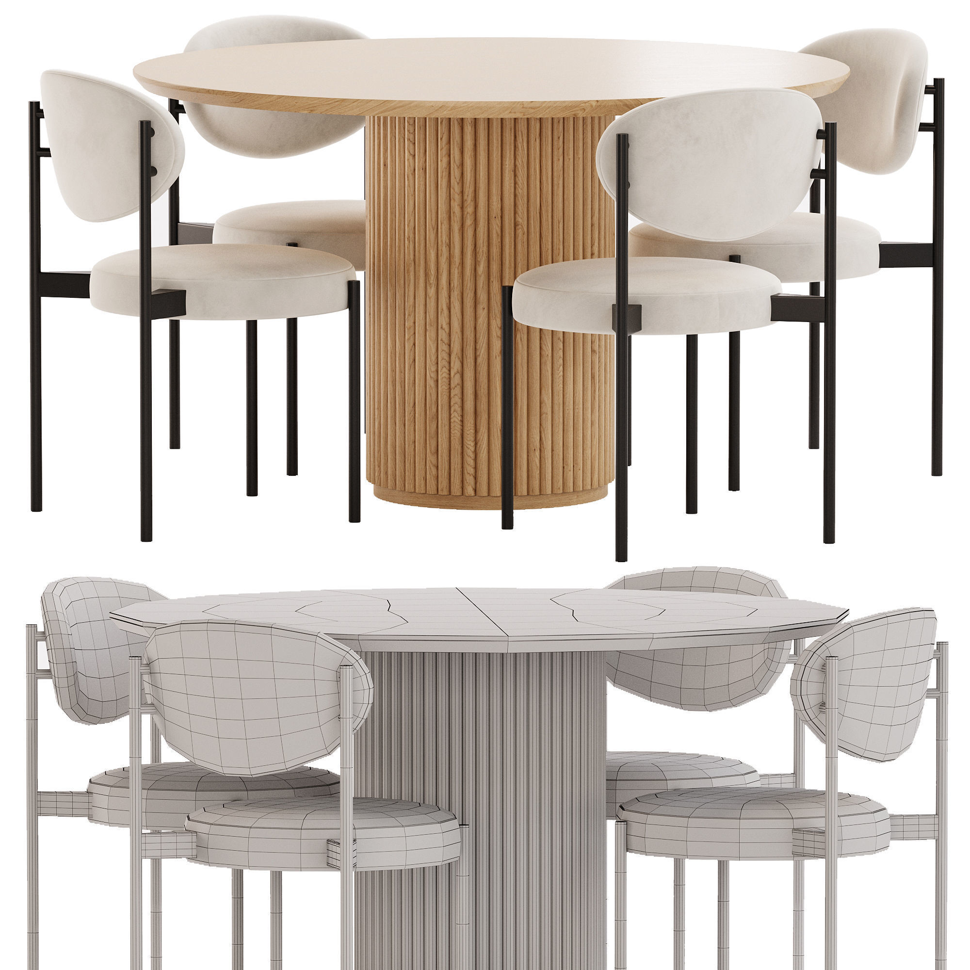 Dinning Set 13 3D model_5