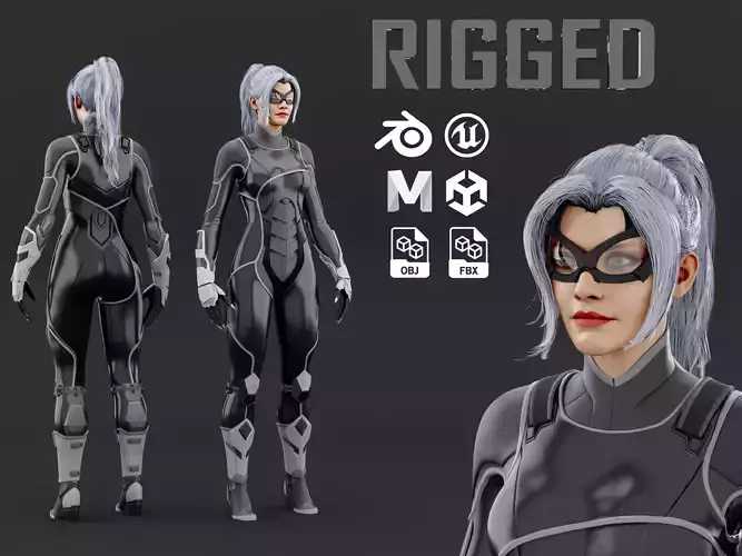 MARVEL Black Cat RIGGED