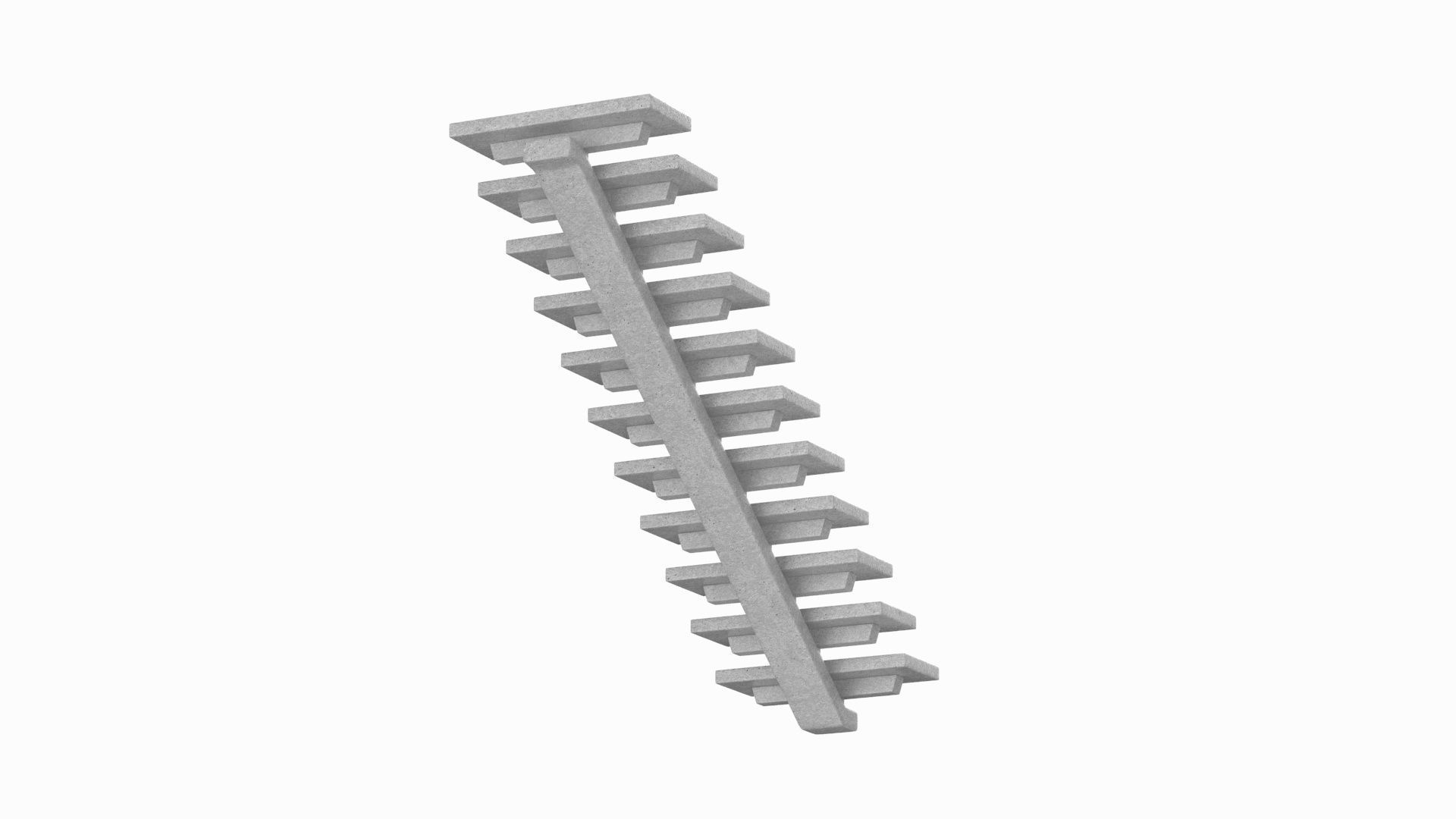 Concrete Stairs 3D model_5