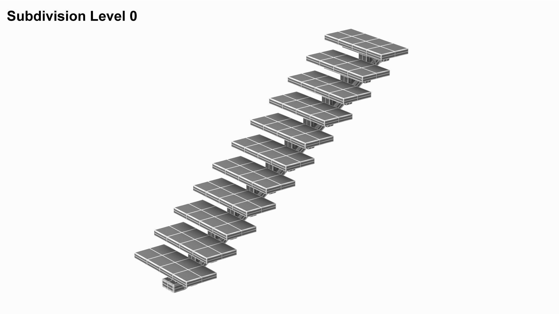 Concrete Stairs 3D model_7