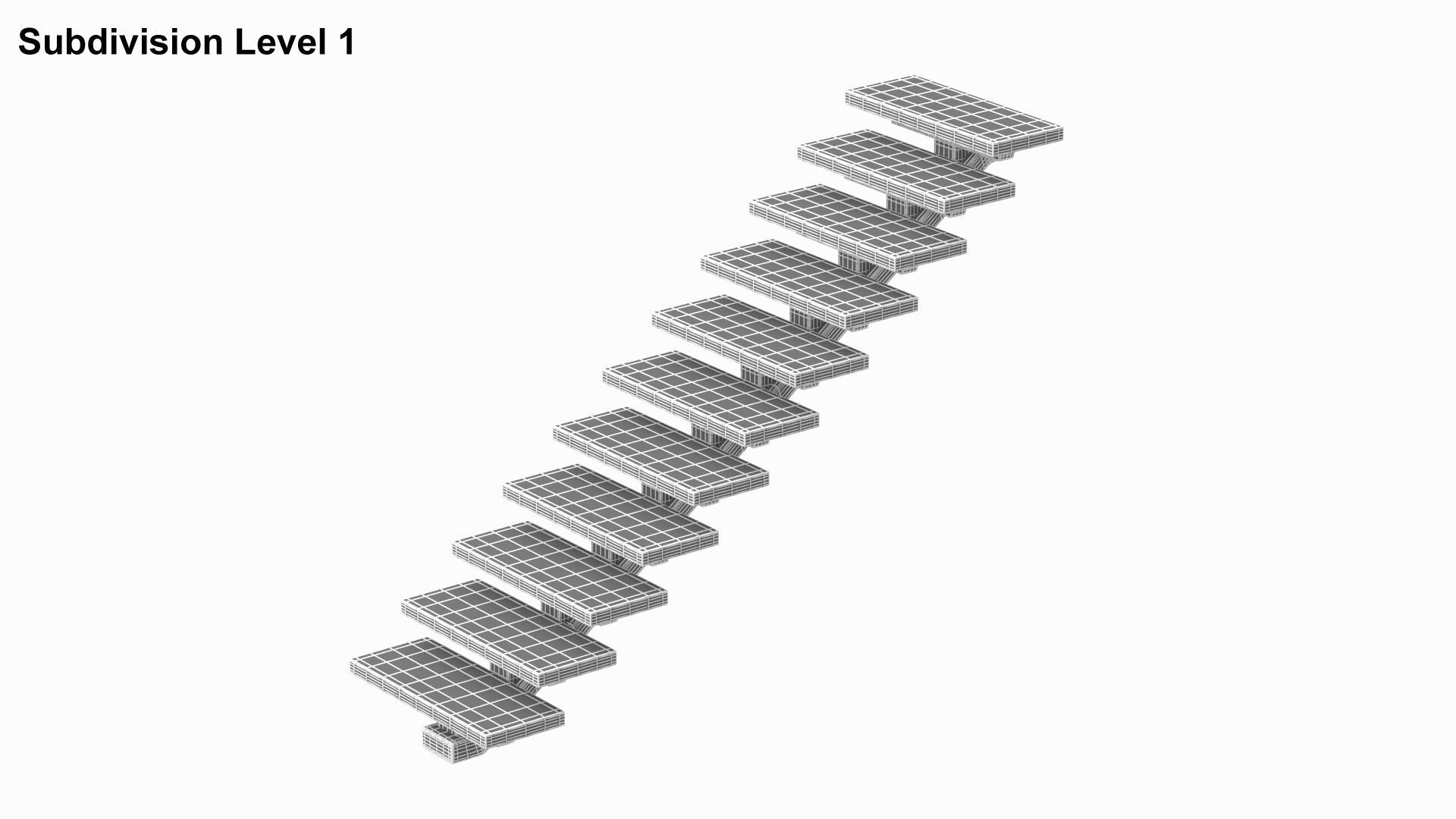 Concrete Stairs 3D model_8