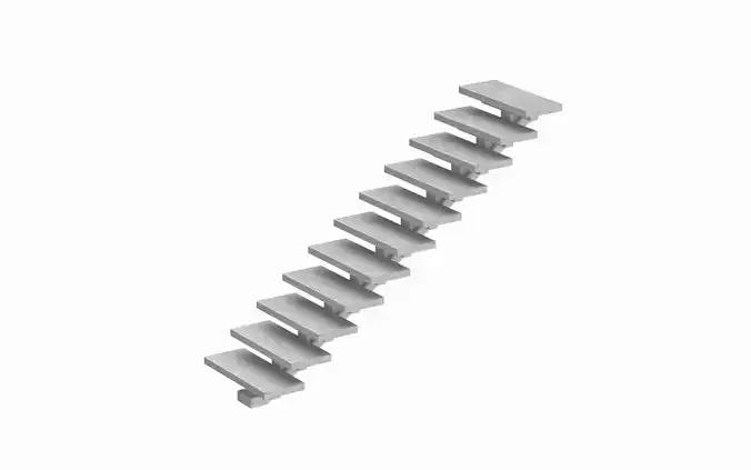 Concrete Stairs 3D model