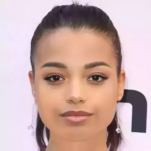 Ella Balinska Head - No Hair - Low poly head for game 