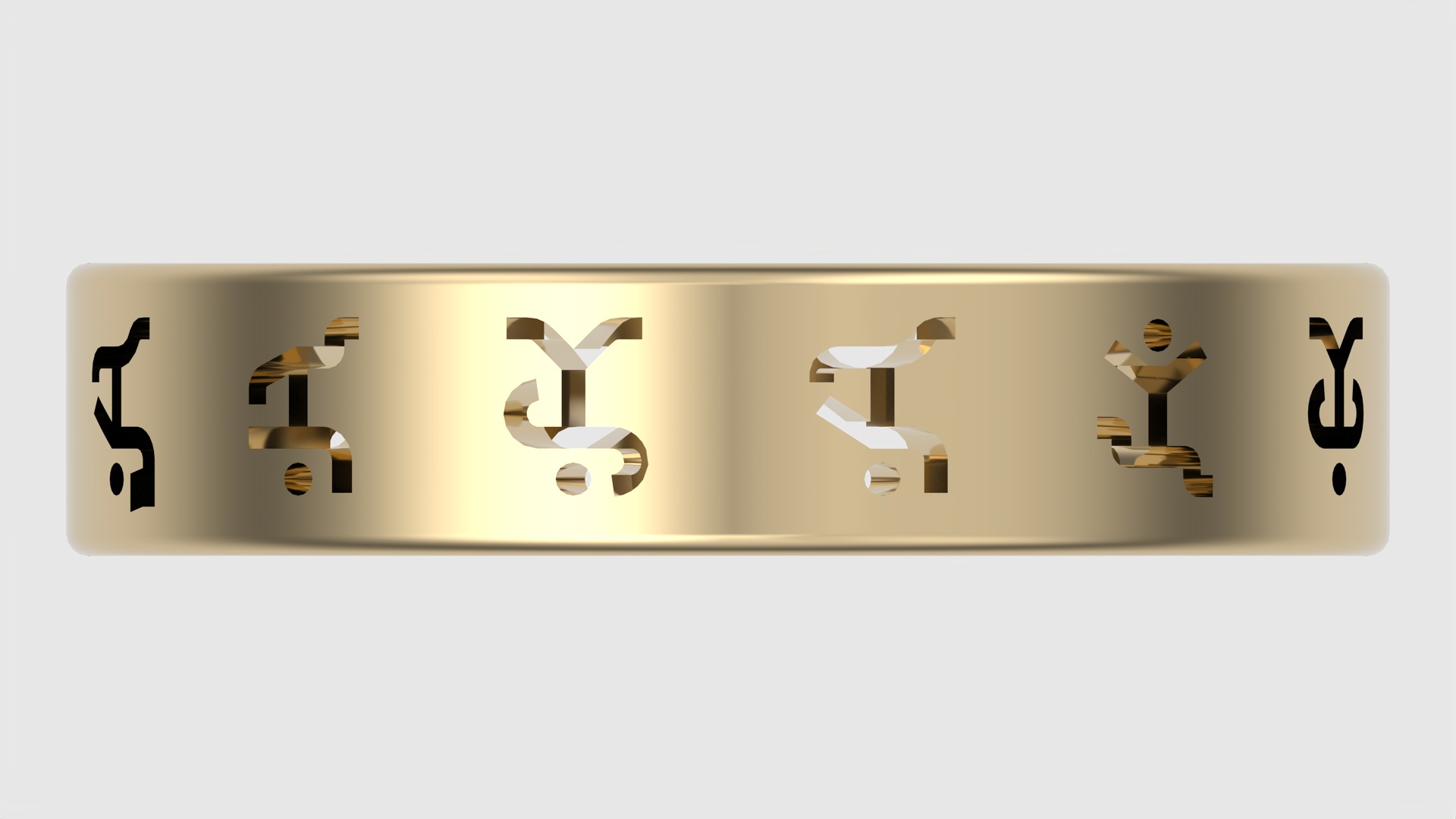 Dancing Men Cipher Ring JDBCo 3D print model_6