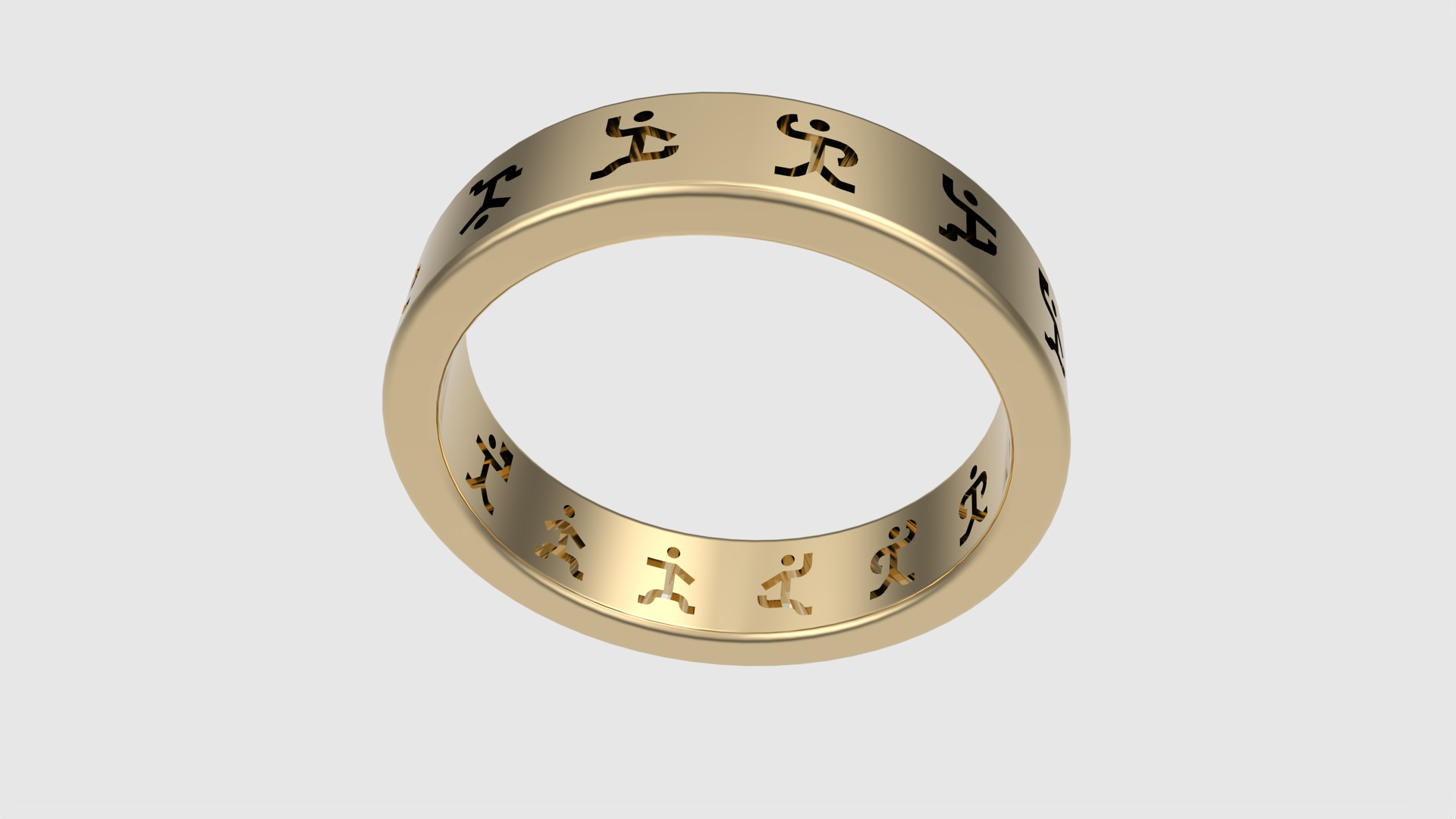 Dancing Men Cipher Ring JDBCo 3D print model_23