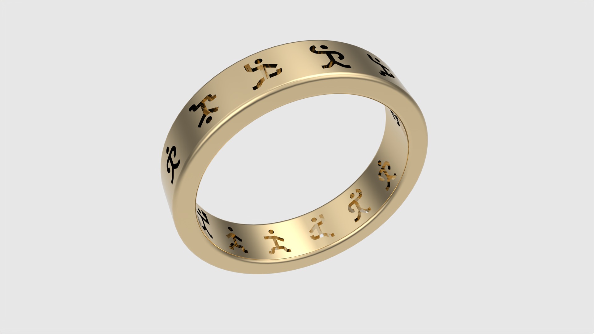 Dancing Men Cipher Ring JDBCo 3D print model_24