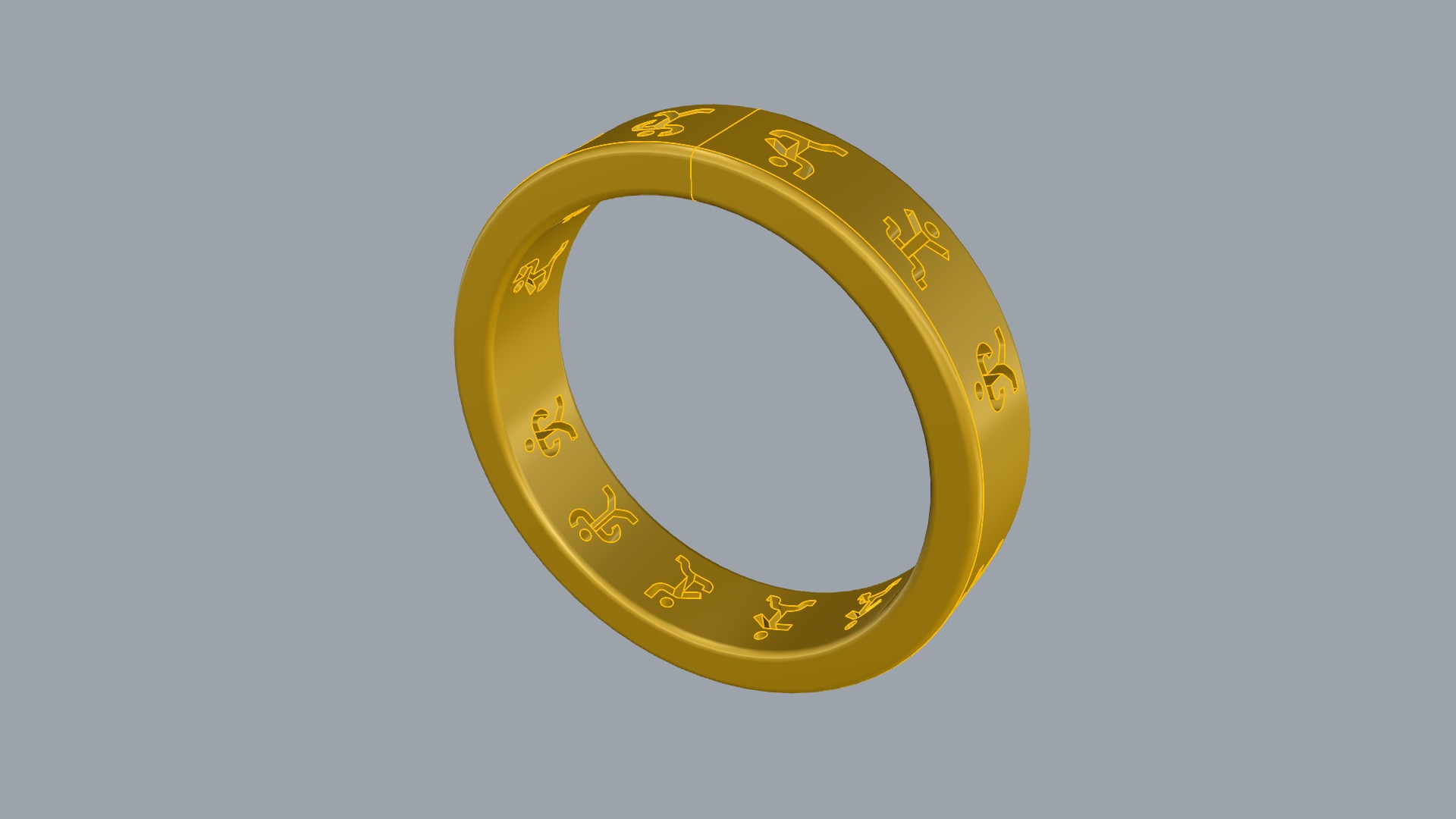Dancing Men Cipher Ring JDBCo 3D print model_7