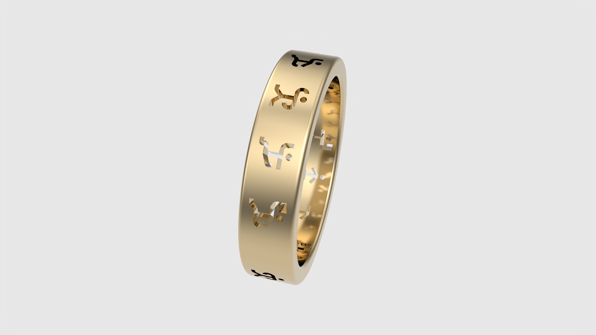 Dancing Men Cipher Ring JDBCo 3D print model_19