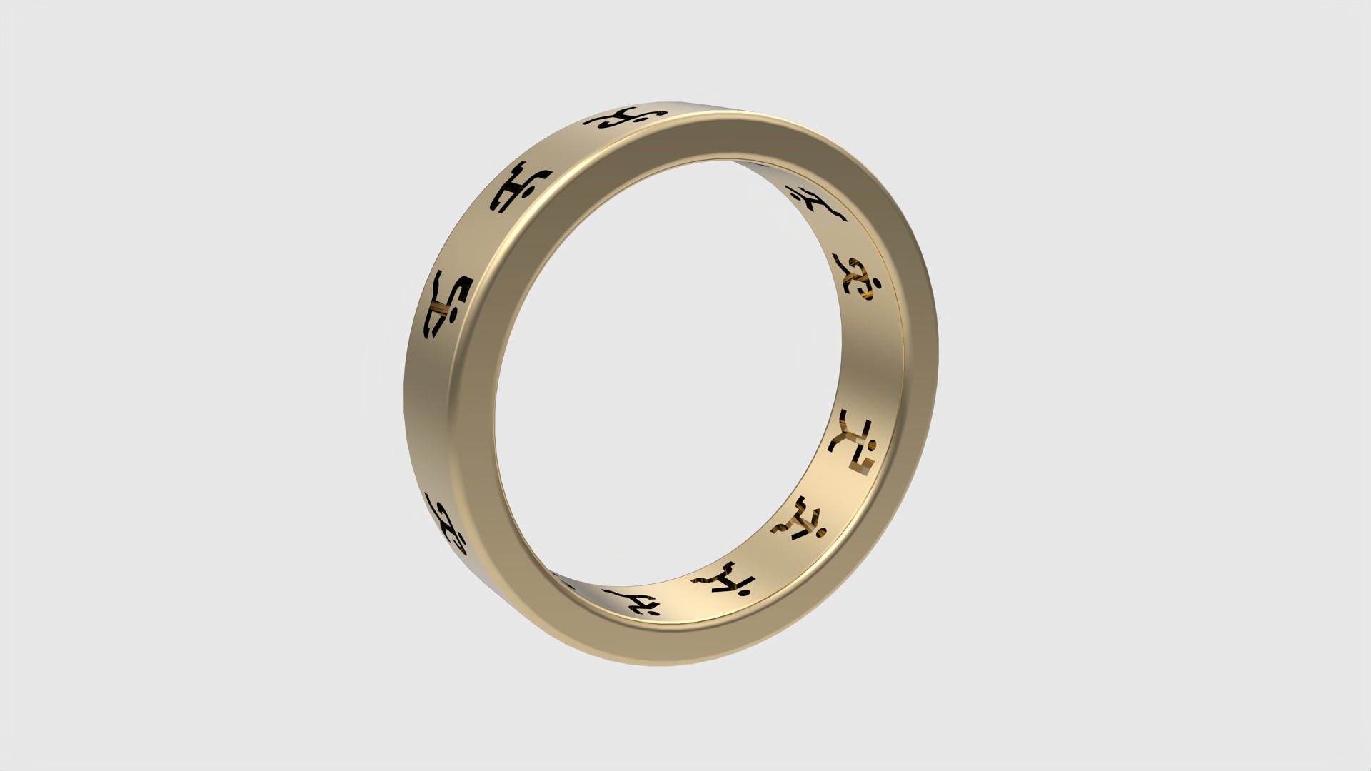 Dancing Men Cipher Ring JDBCo 3D print model_3