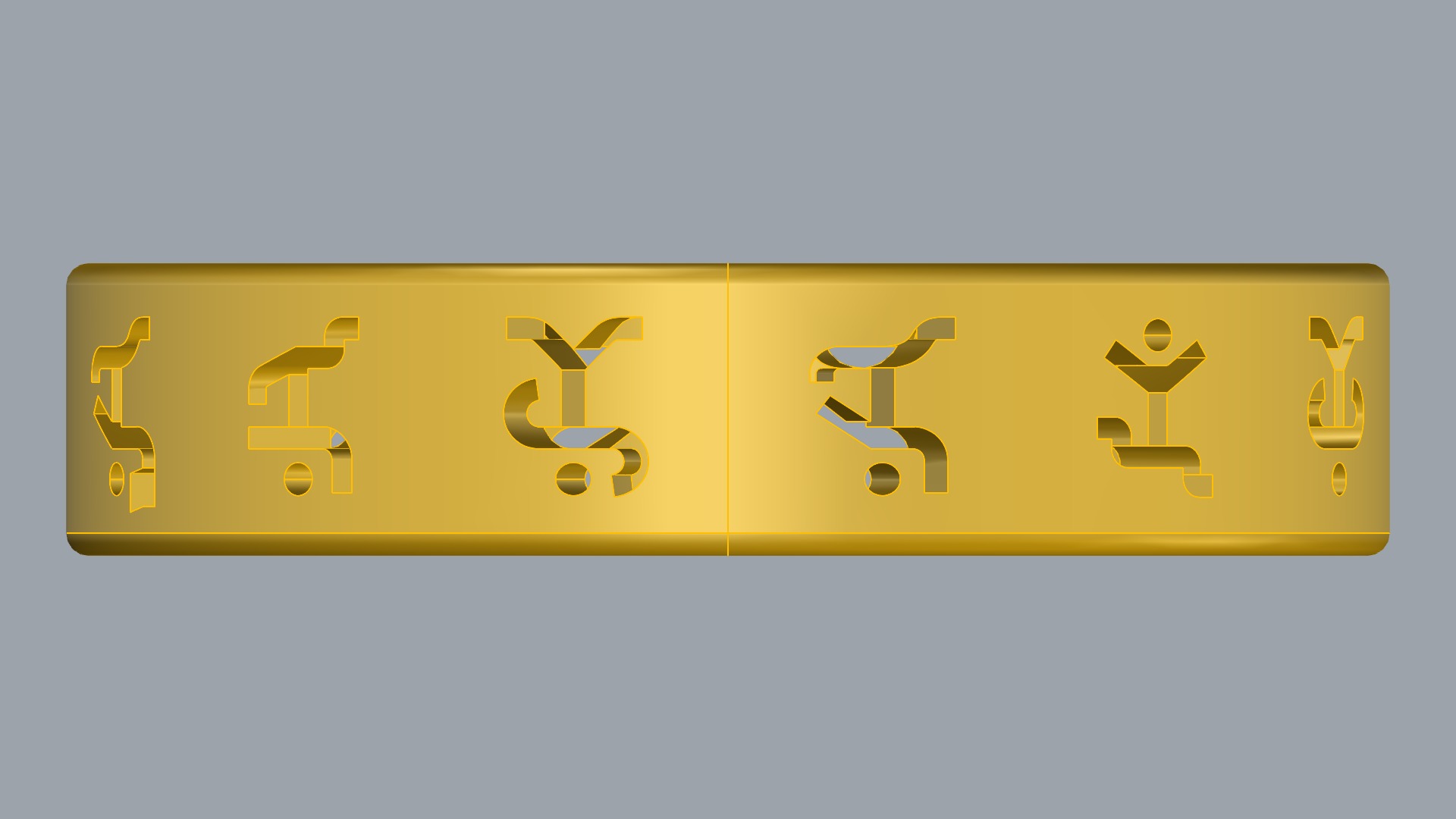 Dancing Men Cipher Ring JDBCo 3D print model_13