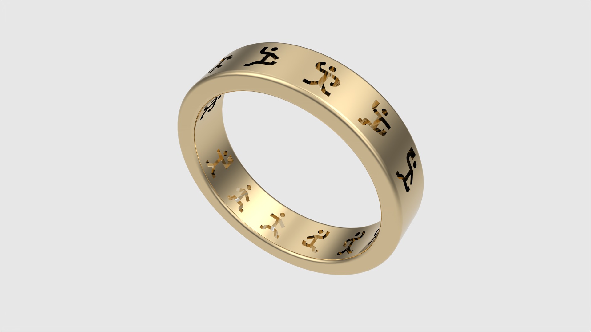 Dancing Men Cipher Ring JDBCo 3D print model_22