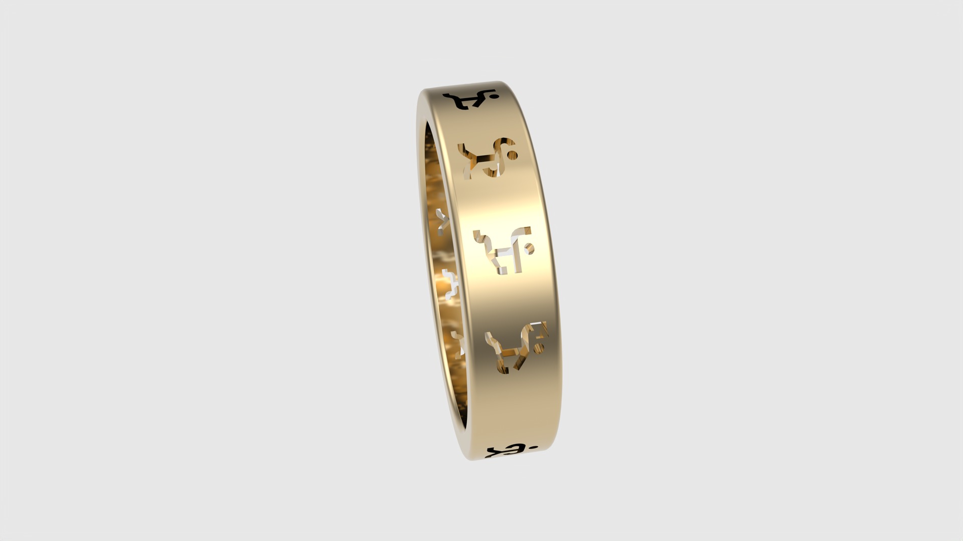 Dancing Men Cipher Ring JDBCo 3D print model_20