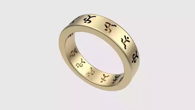 Bold Dancing Men Ring JDBCo