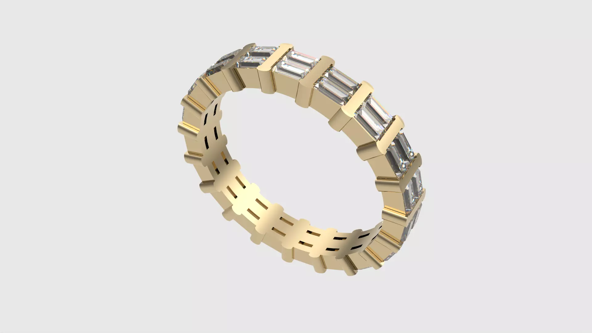 Baguette Eternity Band JDBCo 3D print model