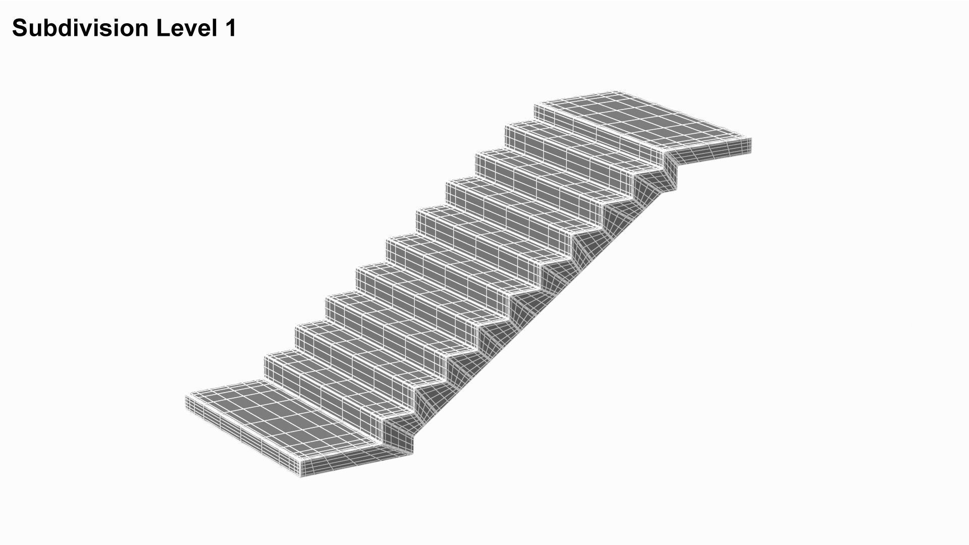 Concrete Stairs 3D model_8
