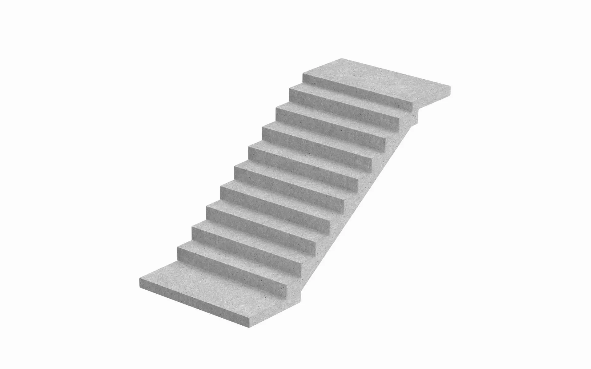 Concrete Stairs 3D model_0