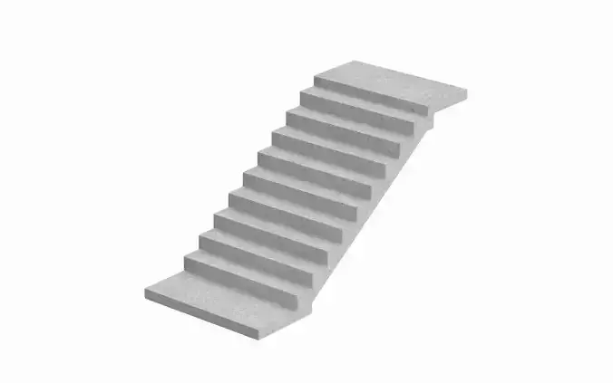 Concrete Stairs 3D model