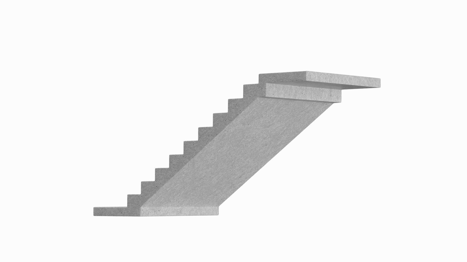 Concrete Stairs 3D model_4