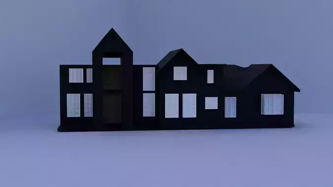 3d model of house Low-poly 3D model