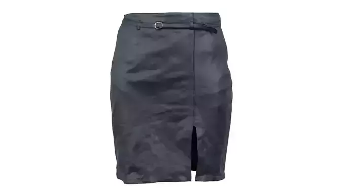 Long Leather Skirt